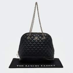Carolina Herrera Quilted Leather Logo Chain Satchel