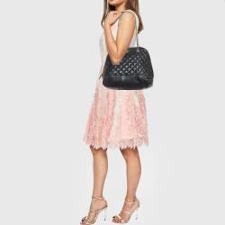 Carolina Herrera Quilted Leather Logo Chain Satchel