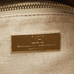 Carolina Herrera Burgundy/Brown Leather Camelot Top Handle Bag