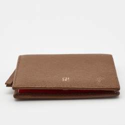 Carolina Herrera Brown Leather CHHC Bifold Wallet