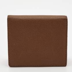 Carolina Herrera Brown Leather CHHC Bifold Wallet