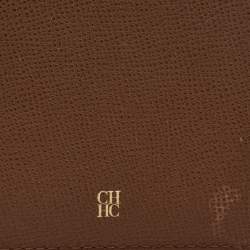 Carolina Herrera Brown Leather CHHC Bifold Wallet