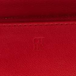 Carolina Herrera Brown Leather CHHC Bifold Wallet
