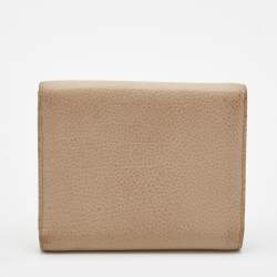 Carolina Herrera Peach Leather Logo Trifold Wallet
