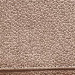 Carolina Herrera Peach Leather Logo Trifold Wallet