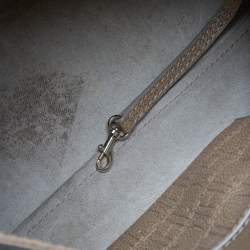 Carolina Herrera Beige Leather Minuetto Flap Top Handle Bag