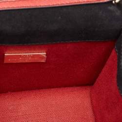 Carolina Herrera Black Monogram Embossed Leather Carry on Shoulder Bag