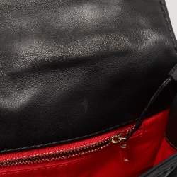 Pre Owned Carolina Herrera Black Quilted Leather CHHC Flap Shoulder Bag