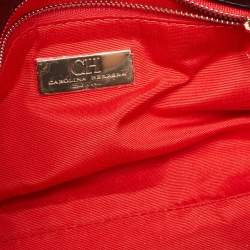 Pre Owned Carolina Herrera Black Quilted Leather CHHC Flap Shoulder Bag