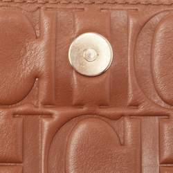 Pre Owned Carolina Herrera Brown Leather New Baltazar Flap Shoulder Bag