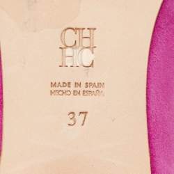 Carolina Herrera Purple Suede Pointed Toe Ballet Flats Size 37