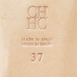 مملوكة مسبقًا حذاء فلات ساندرز كارولينا هيريرا بو جلد أبيض بحزام للكاحل مقاس 37