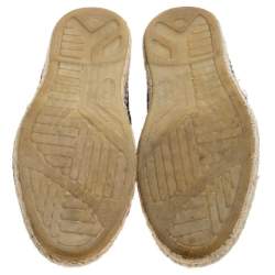 Pre Owned Carolina Herrera Blue Canvas Espadrilles Size 41