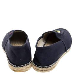 Pre Owned Carolina Herrera Blue Canvas Espadrilles Size 41