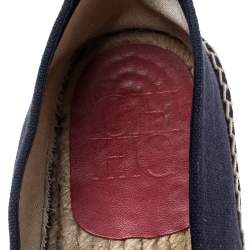Pre Owned Carolina Herrera Blue Canvas Espadrilles Size 41