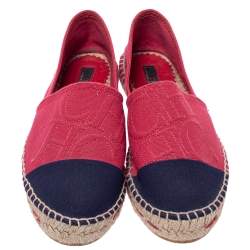 Carolina Herrera Two Tone Canvas Espadrilles Size 37