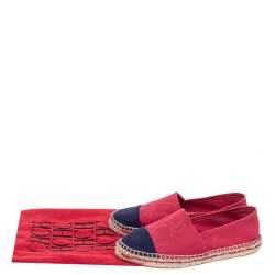 Carolina Herrera Two Tone Canvas Espadrilles Size 37