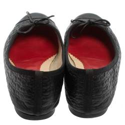 Carolina Herrera Black Leather Ballet Flats Size 40