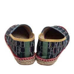 Pre Owned Carolina Herrera Blue Monogram Canvas Espadrilles Size 39
