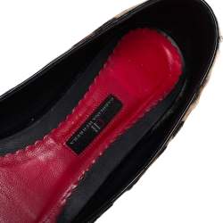 Pre Owned Carolina Herrera Brown Animal Print Calf Hair Open Toe Ballet Flats Size 40