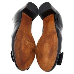 Pre Owned حذاء كعب عالي سي إتش كارولينا هيريرا جلد لامع أسود مزين فيونكة مقاس 40