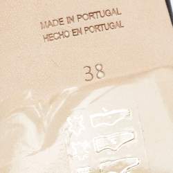 مملوكة مسبقًا CH Carolina Herrera Black Satin Embellished Glitter Slide Sandals Size 38