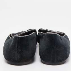 Carolina Herrera Black Suede Smoking Slipper  Size 37