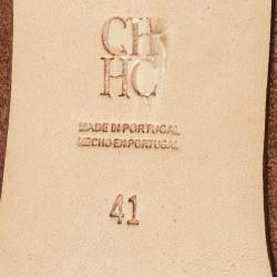 Pre Owned Carolina Herrera Brown Suede Bow Pumps Size 41