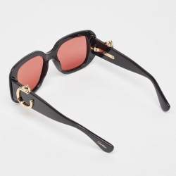 Pre Owned Cartier Black/Pink Panthère de Cartier Square Sunglasses
