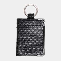 Cartier Black Python Photo Holder Keychain