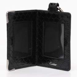 Cartier Black Python Photo Holder Keychain