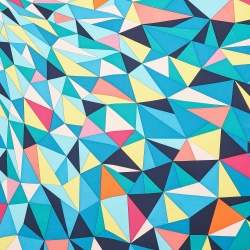 Cartier Multicolor Geometric Print Silk Square Scarf