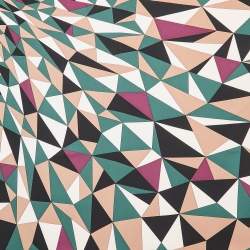 Cartier Multicolor Geometric Print Silk Square Scarf 