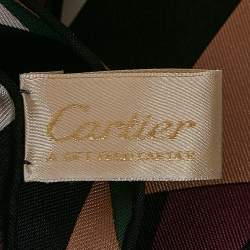 Cartier Multicolor Geometric Print Silk Square Scarf 