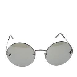 Pre Owned نظارة شمسية كارتييه CT0022S  أسود / فضي مستديرة