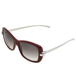 مملوكة مسبقًا نظارة شمسية كارتييه مربعة بانثير دو كارتييه متدرجه رمادية/ عنابية