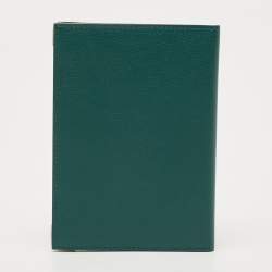 Pre Owned Cartier Green Leather Must de Cartier Passport Holder