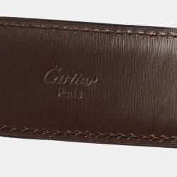Cartier Black/Brown Leather Trinity Buckle Reversible Belt