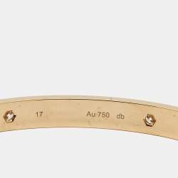 Cartier Love 4 Diamonds 18k Yellow Gold Bracelet 17