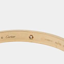 Cartier Love 4 Diamonds 18k Yellow Gold Bracelet 17