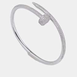 Cartier 18K White Gold and Diamond Juste Un Clou Bracelet