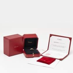 Pre Owned Cartier Love 18k Yellow Gold Small Model Ring Size 55