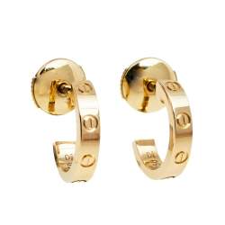 مملوكة مسبقًا Cartier Love 18K Yellow Gold Stud Earrings