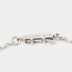 Pre Owned Cartier Himalia Cultured Pearl Diamonds 18k White Gold Necklace