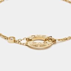 Pre Owned Cartier Love Diamond 18k Yellow Gold  Bracelet