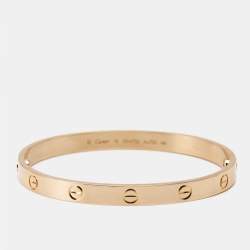 Pre Owned Cartier Love 18k Rose Gold Bracelet 18