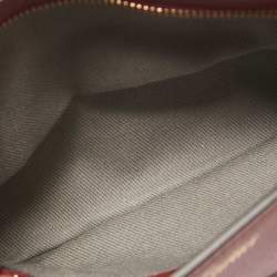 Pre Owned Cartier Red Leather C De Cartier Clutch