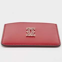 Cartier Red Leather C De Cartier Simple Card Holder