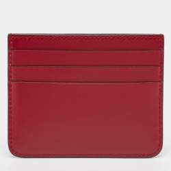 Cartier Red Leather C De Cartier Simple Card Holder