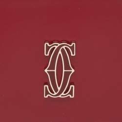 Cartier Red Leather C De Cartier Simple Card Holder